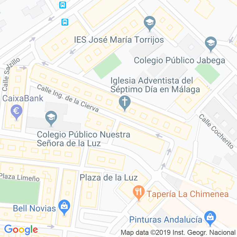 Código Postal calle Curro Caro en Málaga