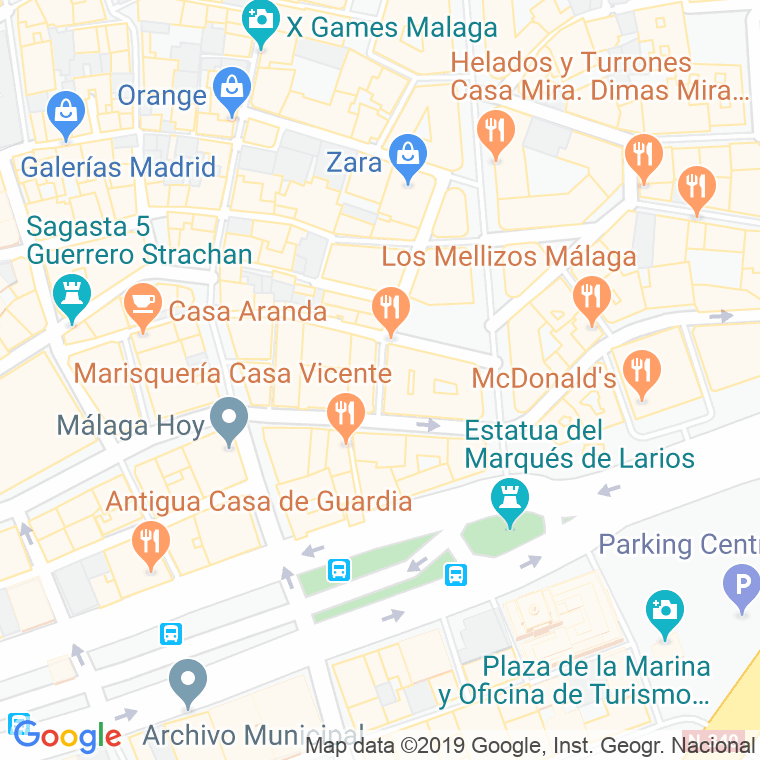 Código Postal calle Antonio Baena Gomez en Málaga
