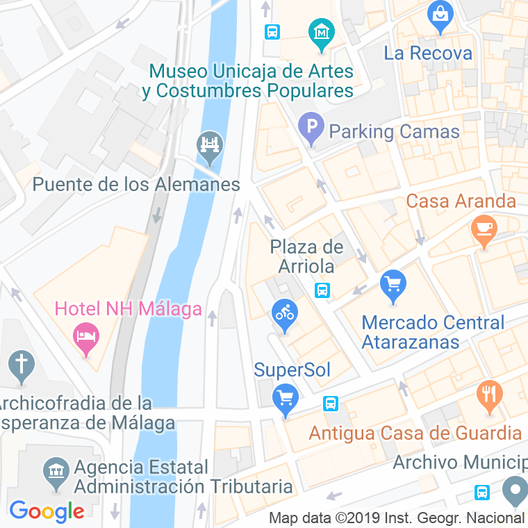 Código Postal calle Atocha, De, pasillo en Málaga
