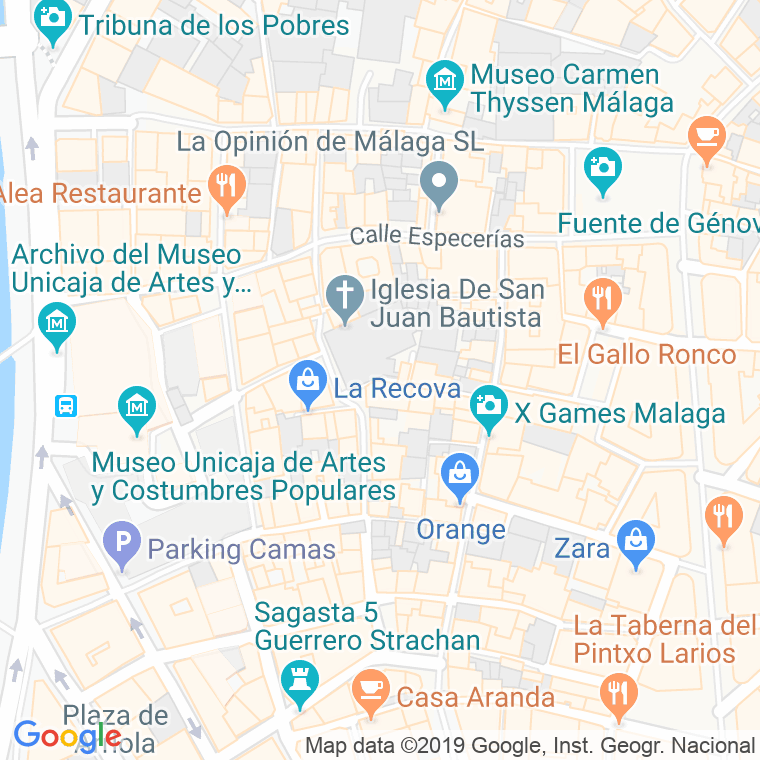 Código Postal calle Cinco Bolas en Málaga