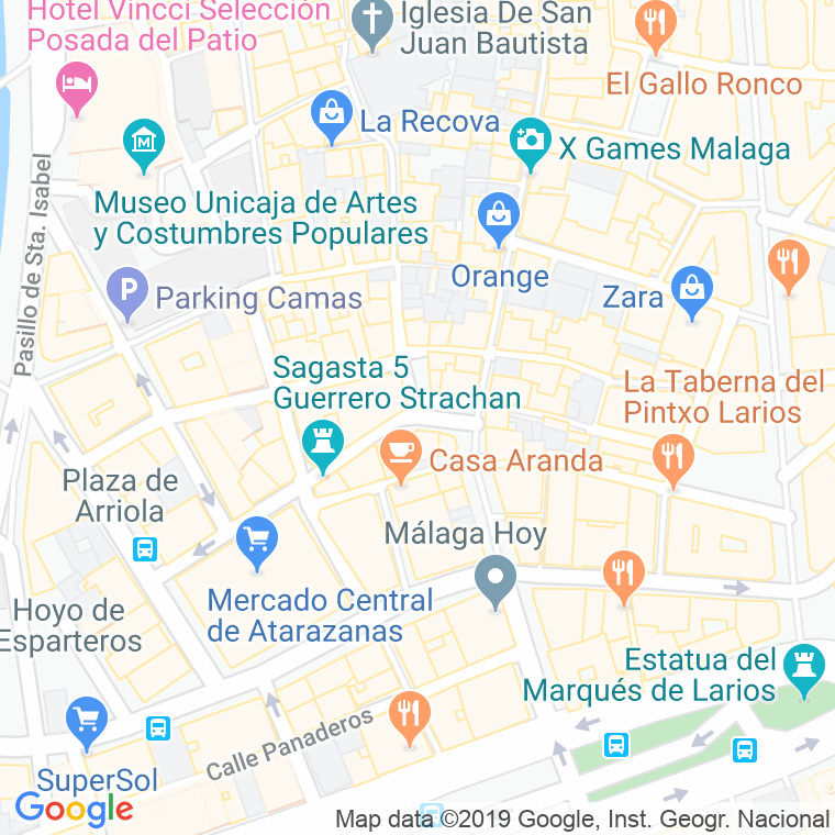 Código Postal calle Felix Saenz, plaza en Málaga