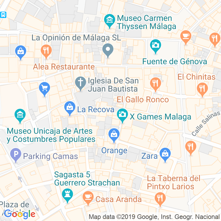 Código Postal calle Luciano Martinez, pasaje en Málaga