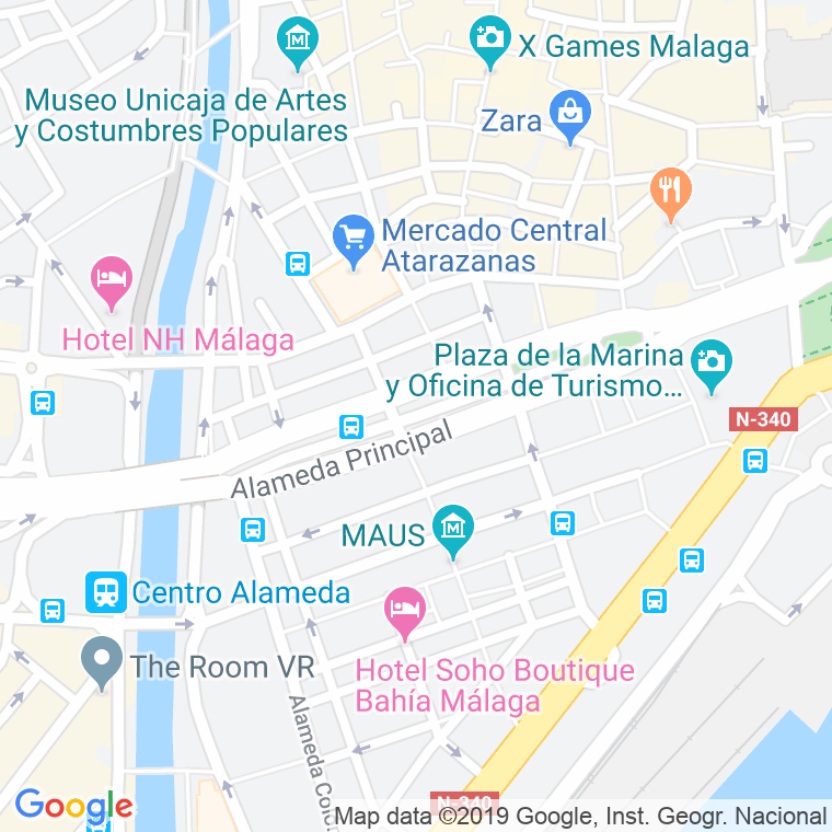 Código Postal calle Principal, alameda (Pares Del 2 Al Final) en Málaga