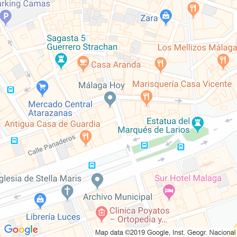 Código Postal calle Puerta Del Mar en Málaga