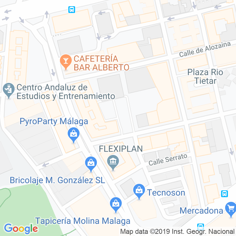 Código Postal calle Alcalde Enrique Gomez Rodriguez, plaza en Málaga