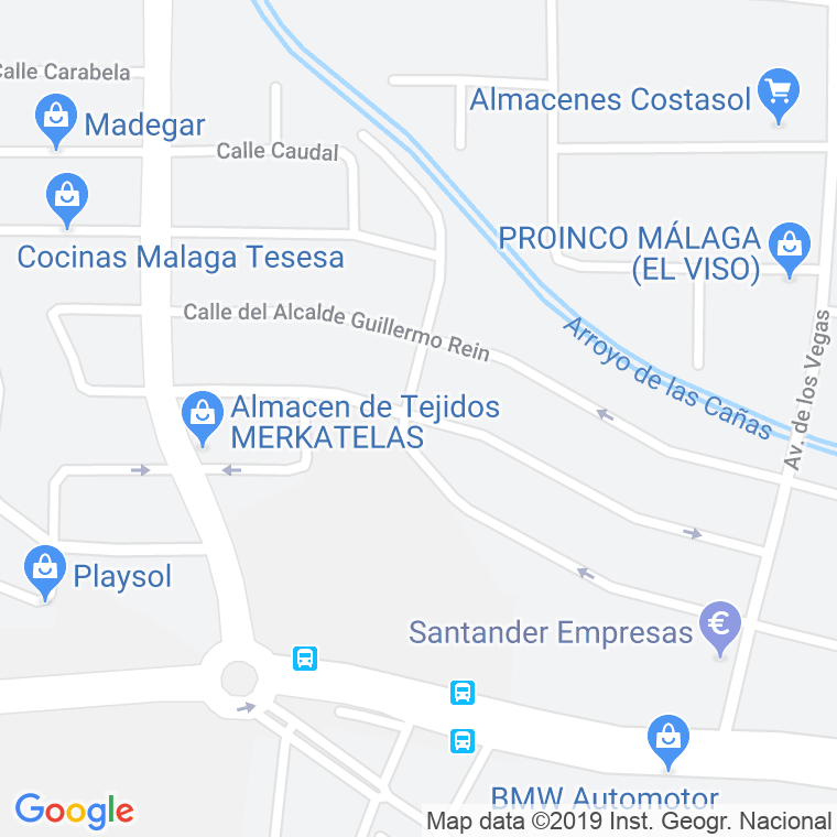 Código Postal calle Alcalde Gomez Gomez en Málaga