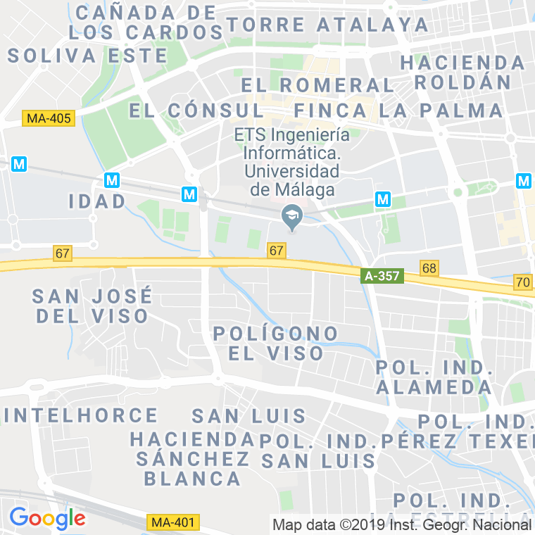 Código Postal calle Alfredo Corrochano en Málaga