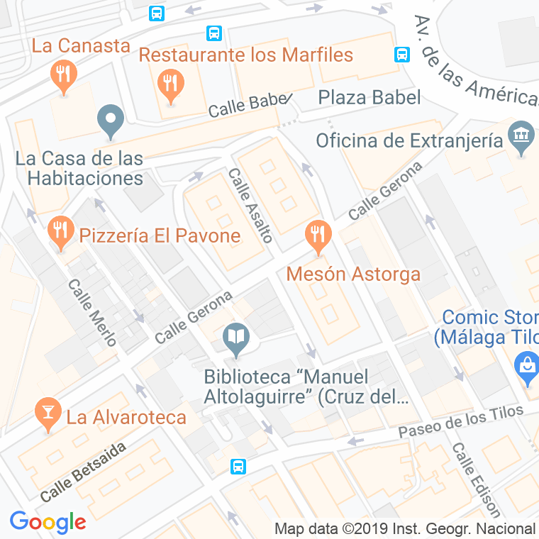 Código Postal calle Asalto en Málaga