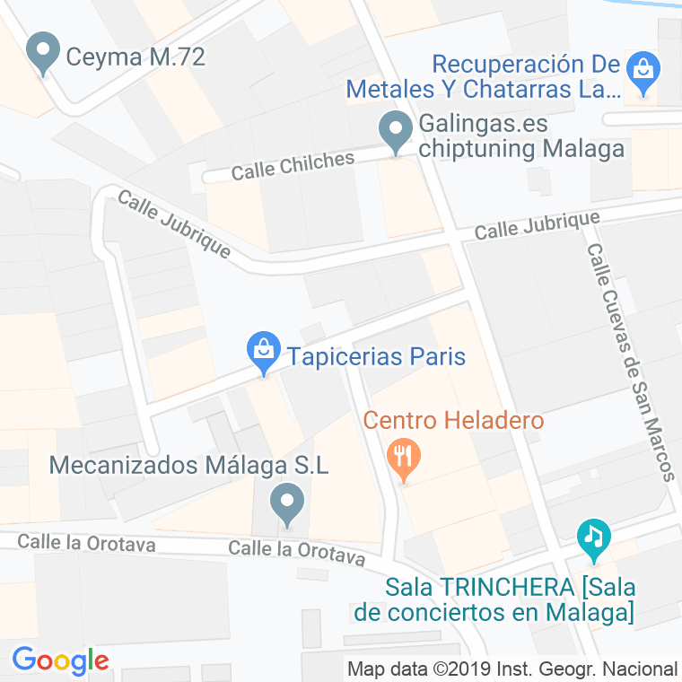 Código Postal calle Atajate en Málaga