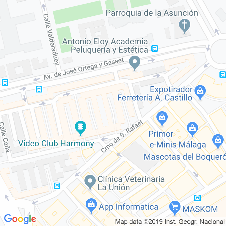 Código Postal calle Caleseras en Málaga