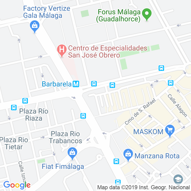 Código Postal calle Caña en Málaga