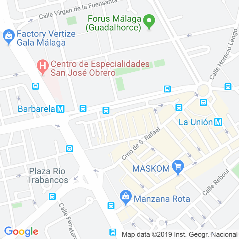 Código Postal calle Carceleras en Málaga