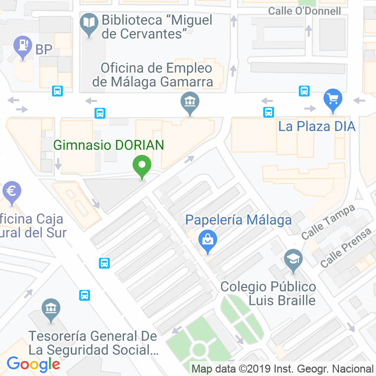Código Postal calle Alferez Angel Rosado en Málaga