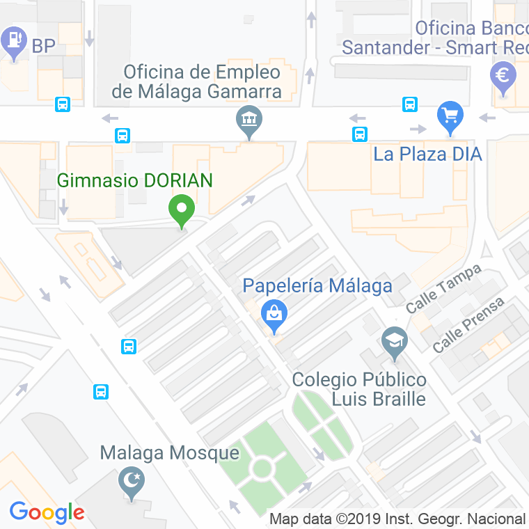 Código Postal calle Alferez Patricio Gutierrez en Málaga