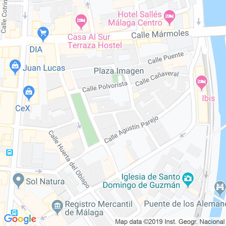 Código Postal calle Canoa en Málaga