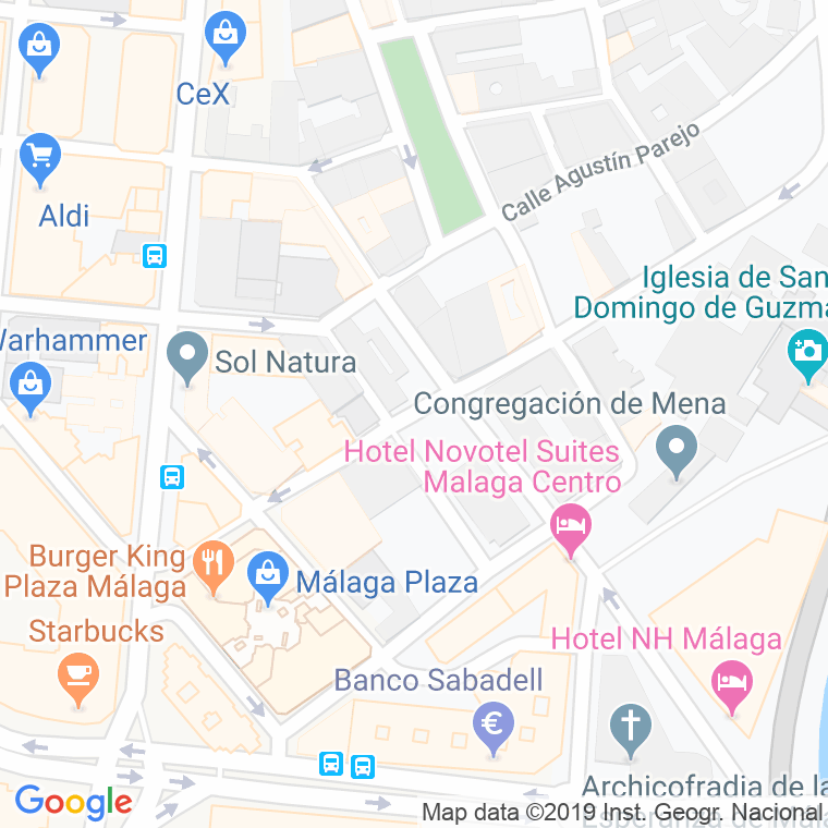 Código Postal calle Cerrojo en Málaga