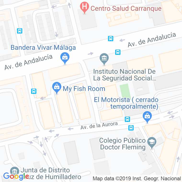 Código Postal calle Eduardo Carvajal   (Impares Del 1 Al Final) en Málaga