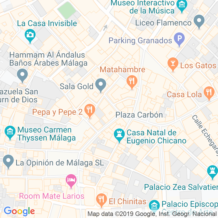 Código Postal calle Angel en Málaga