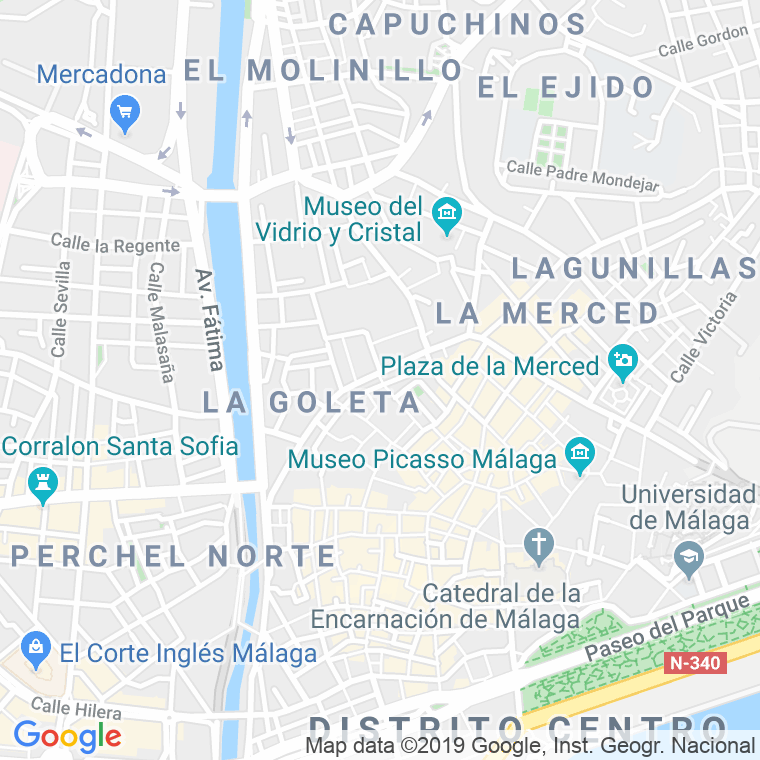 Código Postal calle Carcer   (Impares Del 1 Al 1)  (Pares Del 2 Al 4) en Málaga