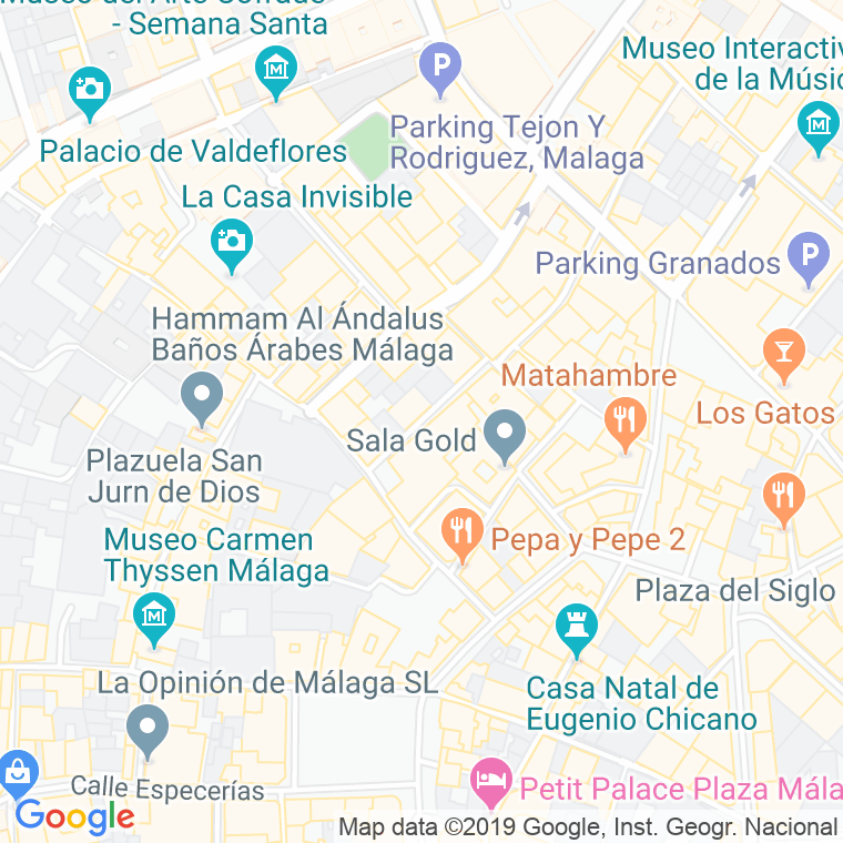 Código Postal calle Convalecientes en Málaga