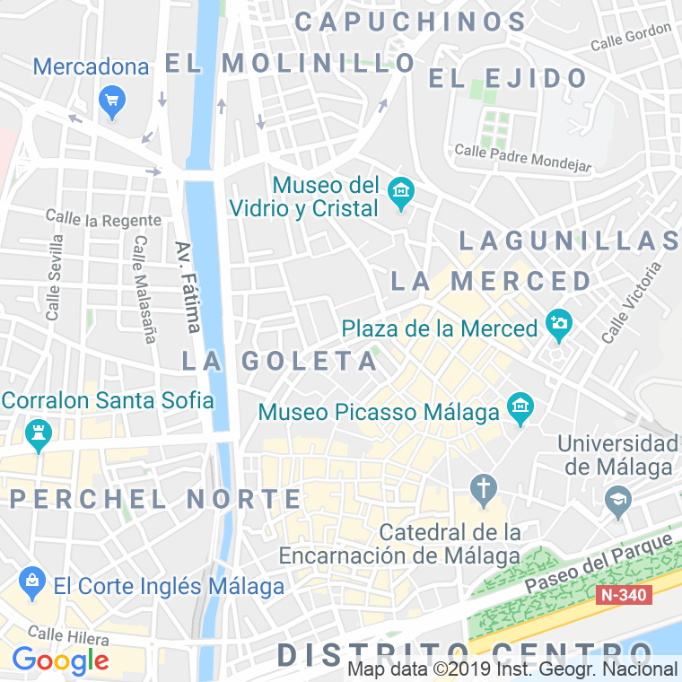Código Postal calle Goleta De La, plaza en Málaga