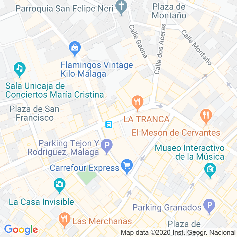 Código Postal calle San Pedro De Alcantara, plaza en Málaga