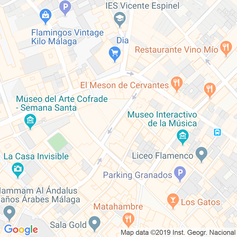Código Postal calle Teatro, plaza en Málaga