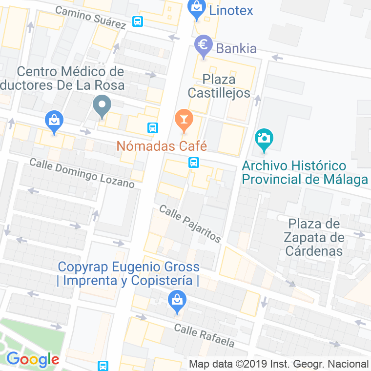 Código Postal calle Castillejos   (Impares Del 1 Al Final)  (Pares Del 2 Al Final) en Málaga