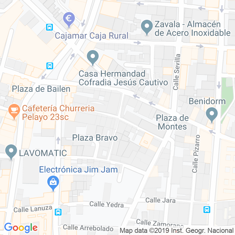 Código Postal calle Churruca en Málaga
