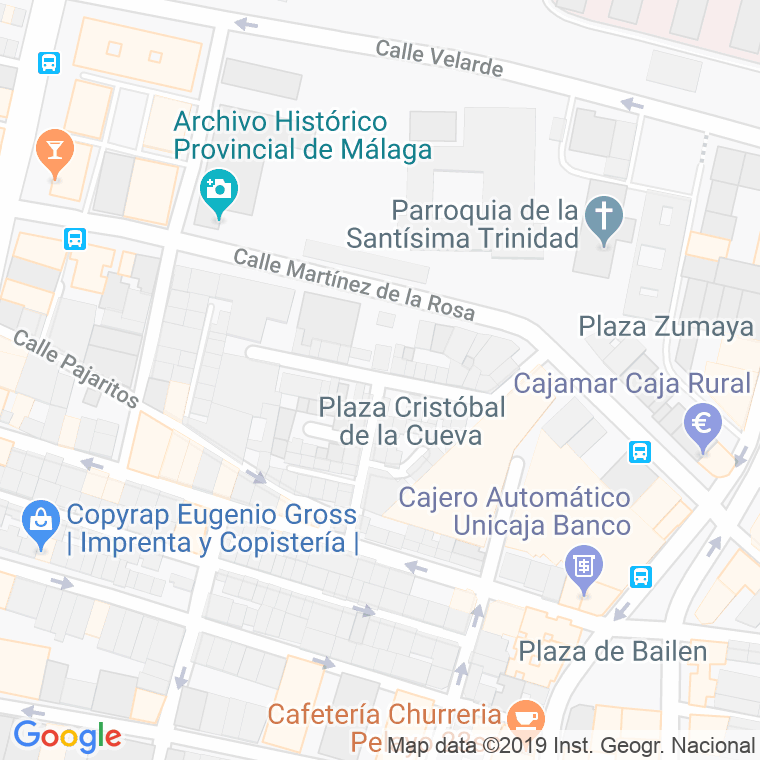 Código Postal calle Fernando Chirino en Málaga