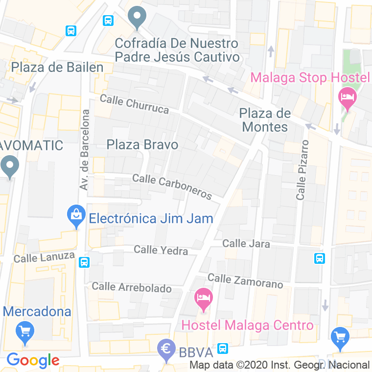 Código Postal calle Martin Galindez en Málaga