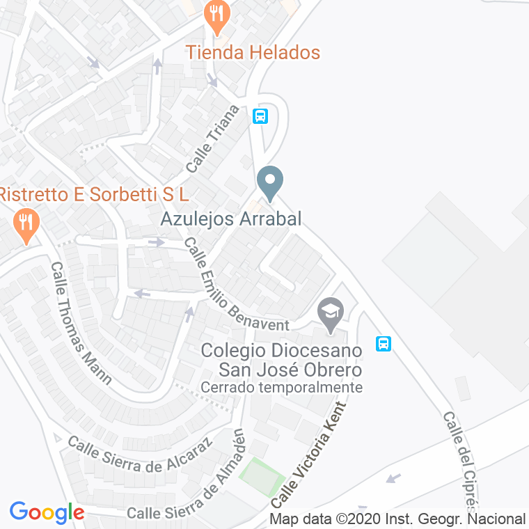 Código Postal calle Cartero, pasaje en Málaga