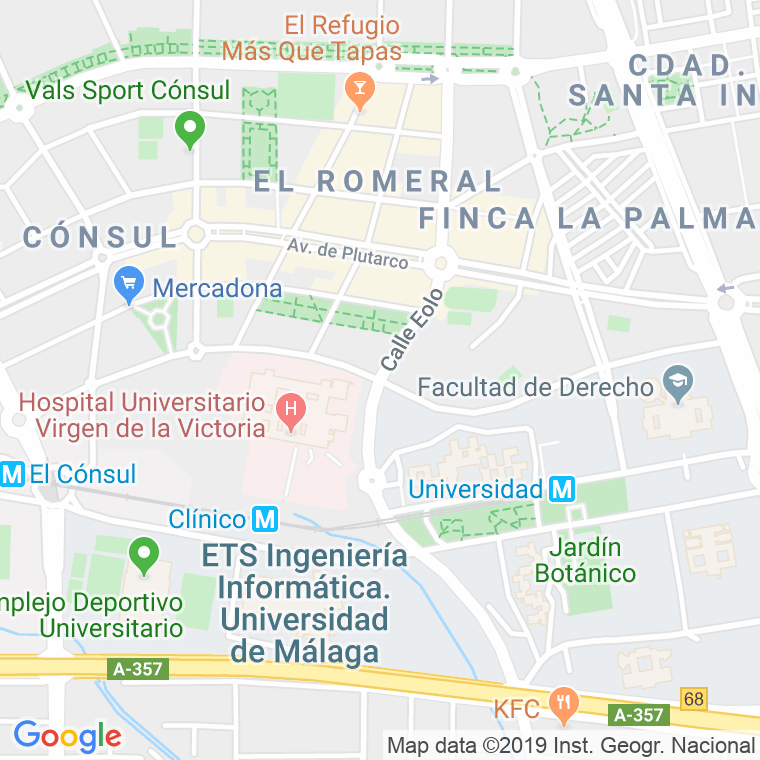 Código Postal calle Demostones en Málaga