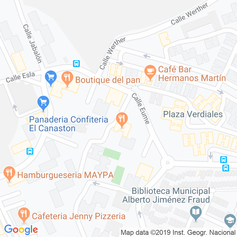 Código Postal calle Eume en Málaga