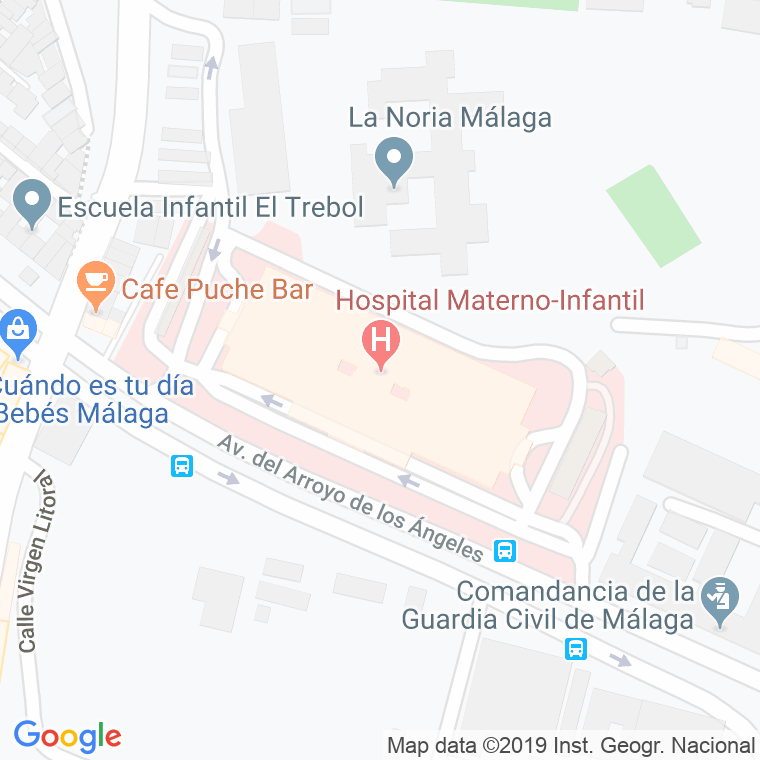 Código Postal calle Hospital, pasaje en Málaga