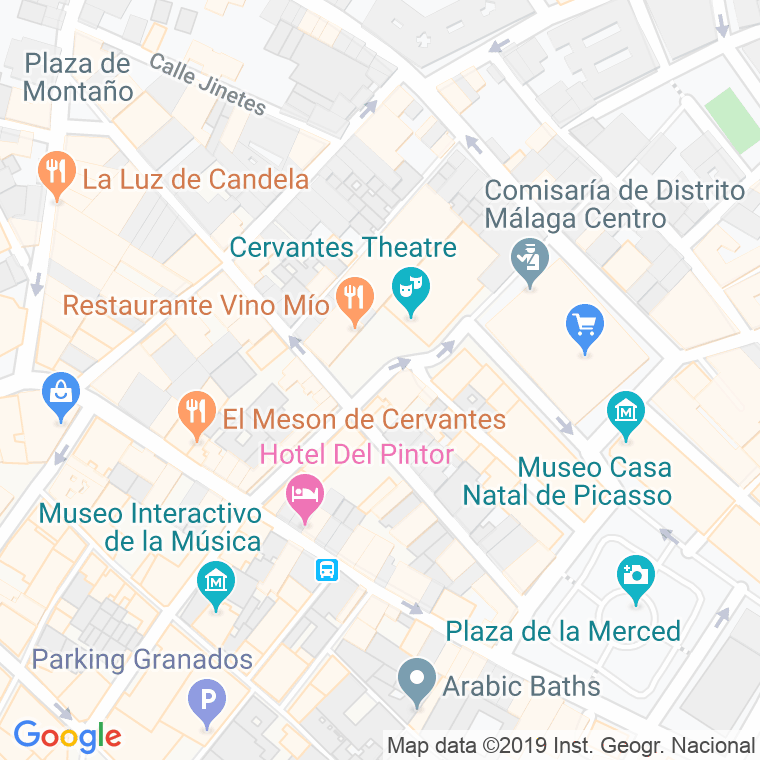 Código Postal calle Jeronimo Cuervo, plaza en Málaga