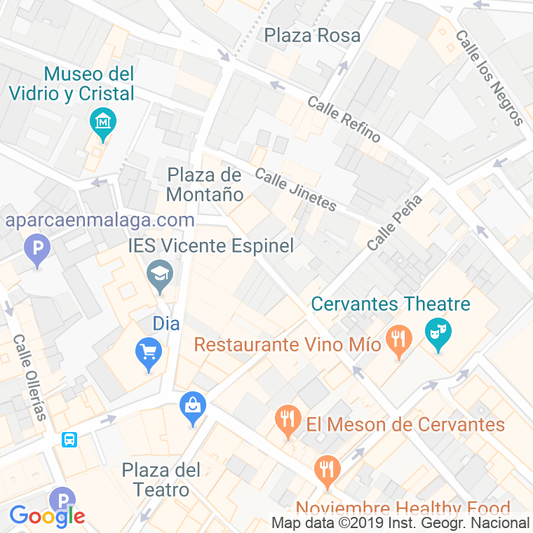 Código Postal calle Montaño, plaza en Málaga
