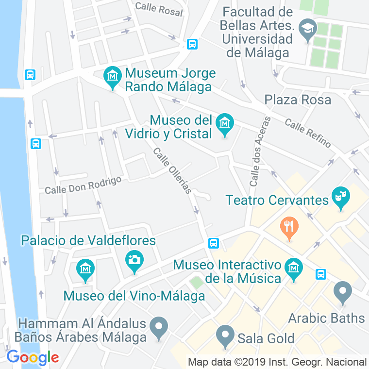 Código Postal calle Ollerias en Málaga