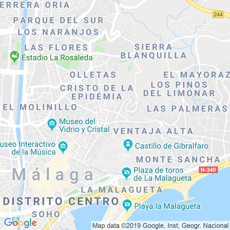 Código Postal calle San Lucas Mayor en Málaga