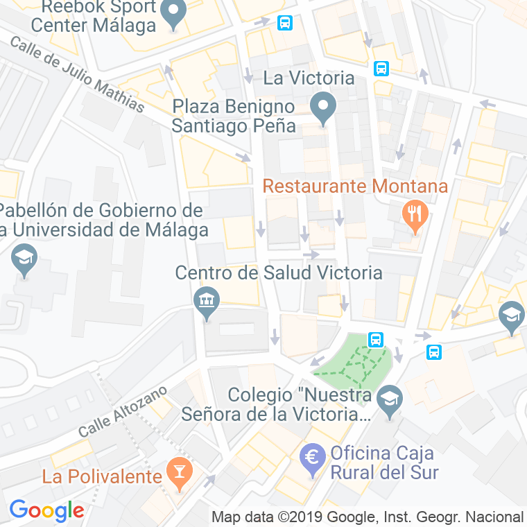 Código Postal calle Circo, plaza en Málaga