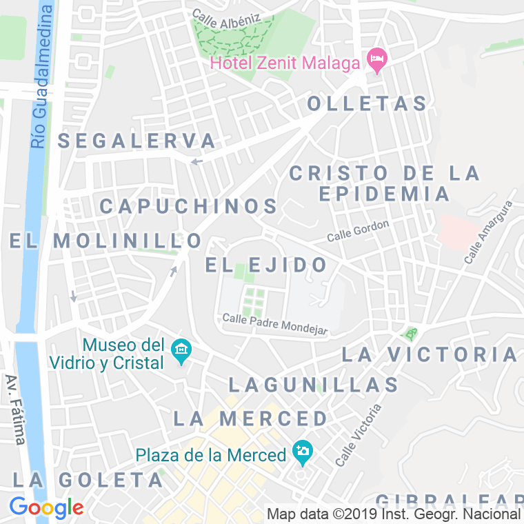 Código Postal calle Ejido en Málaga
