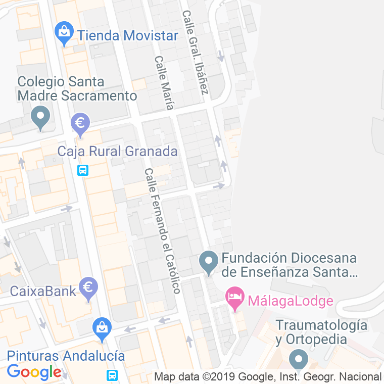 Código Postal calle Ladron De Guevara en Málaga