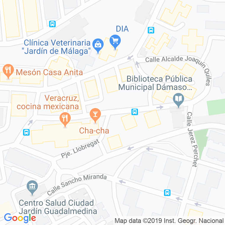 Código Postal calle Alcalde Nicolas Maroto en Málaga