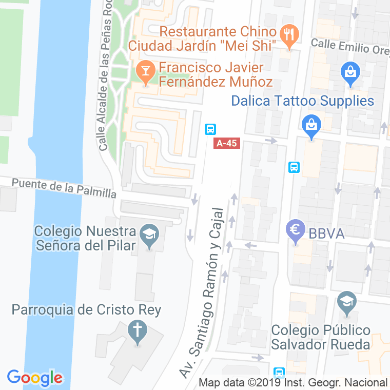Código Postal calle Alcalde Peña Rodriguez, pasaje en Málaga