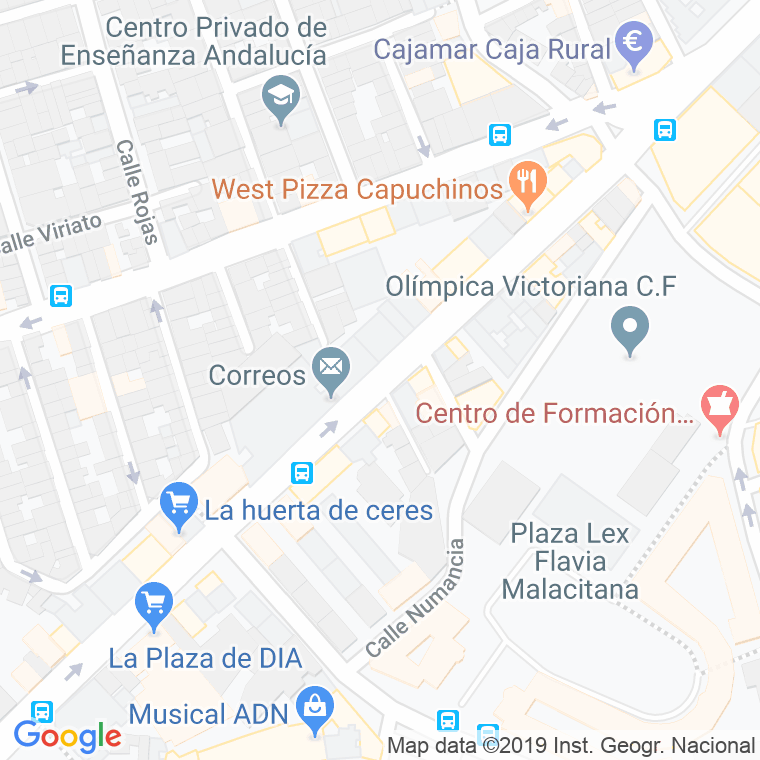 Código Postal calle Arguelles en Málaga