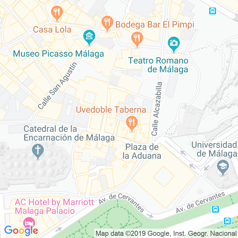 Código Postal calle Abadia Santa Ana en Málaga