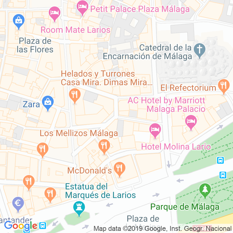 Código Postal calle Bolsa en Málaga