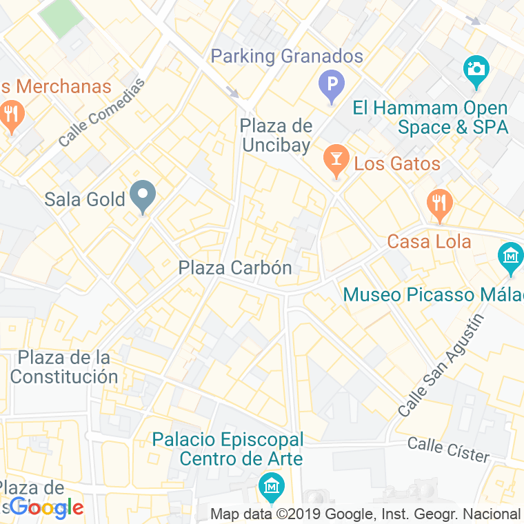 Código Postal calle Carbon, plaza en Málaga