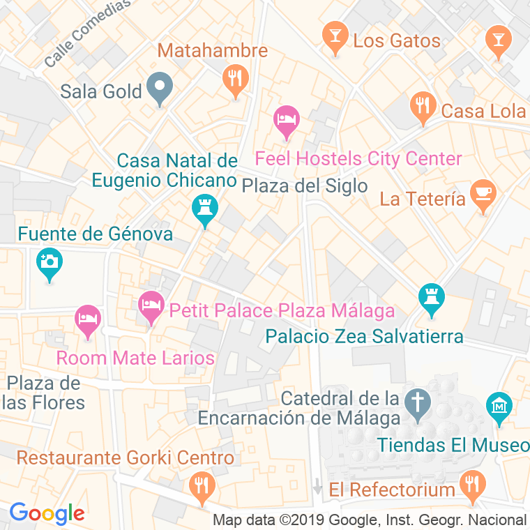 Código Postal calle Correo Viejo en Málaga