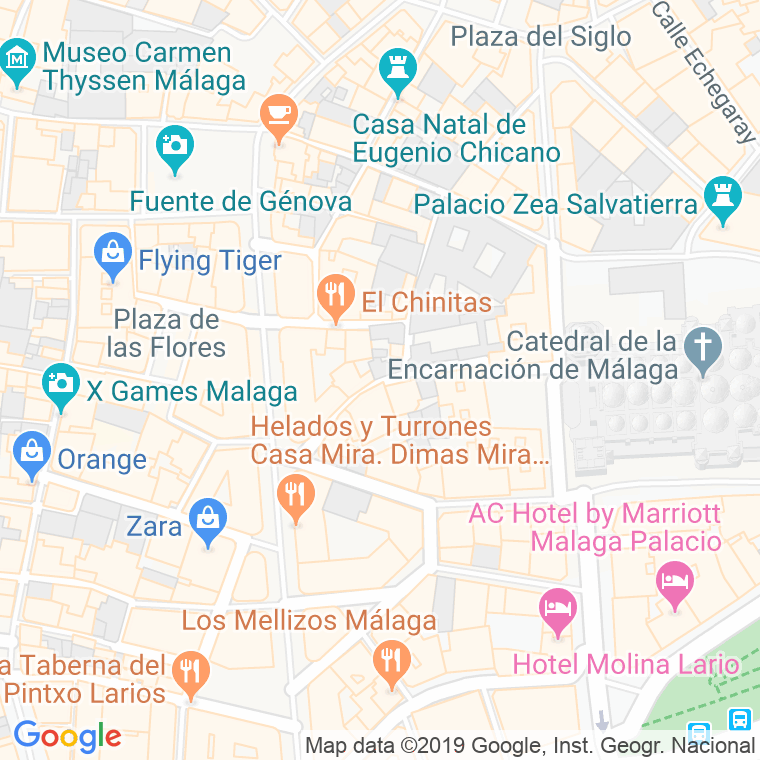 Código Postal calle Salinas en Málaga